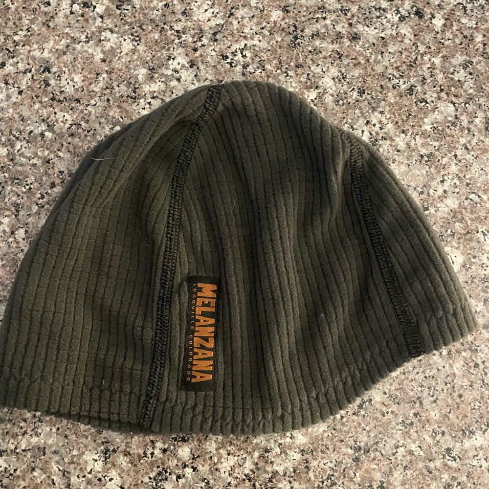 NEW Melanzana Micro Grid Beanie- grey- size small